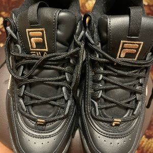 FILA BLACK WITH ROSE GOLD TRIM New without tags